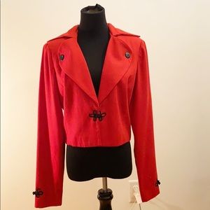 Stephanie Queller Red Chic Jacket Size 10 Tall